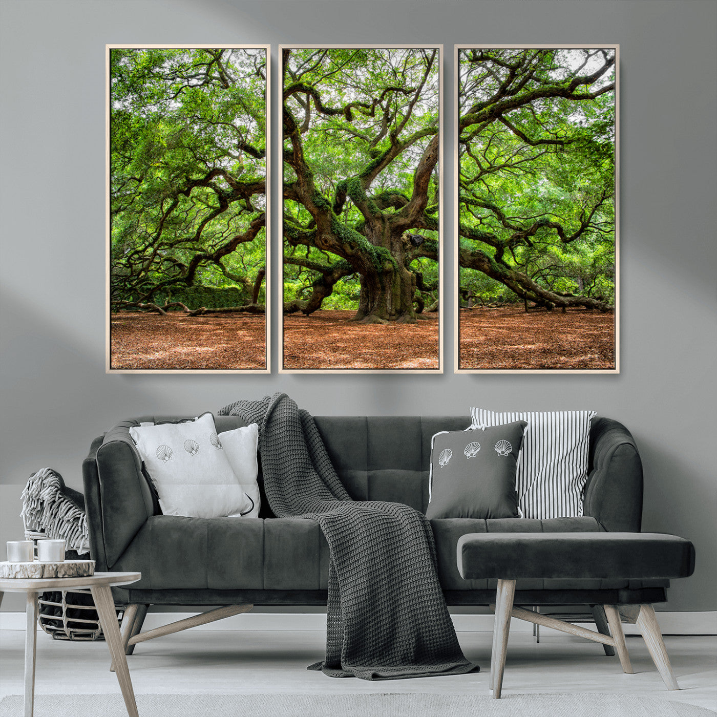 51255351-MGV-CV-36X24-Ancient Tree Wall Art – Majestic Oak Canvas Print, Large Nature Photography, Sacred Forest Landscape Wall Décor, Wisdom Tree