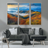 86772247-MGV-CV-36X24-Autumn Mountains Wall Art Canvas Print, Framed Fall Foliage Art Picture Print, Vibrant Hills Perfect Vibrant Nature Decor Artwork
