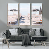 67623952-MGV-FC-48X32-3P_Natural-Minimalist Beach Wall Art Canvas Print, Framed Pastel Sand Art Picture Print, Beach Aesthetic Perfect Coastal Minimalist Decor