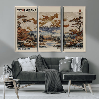 11778299-MGV-CV-36X24-Japanese Landscape Wall Art – Mount Fuji Canvas Print, Asian Inspired Nature Decor for Living Room, Bedroom, Office or Studio