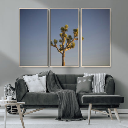 54552043-MGV-CV-36X24-Joshua Tree Art Wall Art Canvas Print, Framed Desert Landscape Art Picture Print, Southwestern Nature Perfect Southwestern Boho