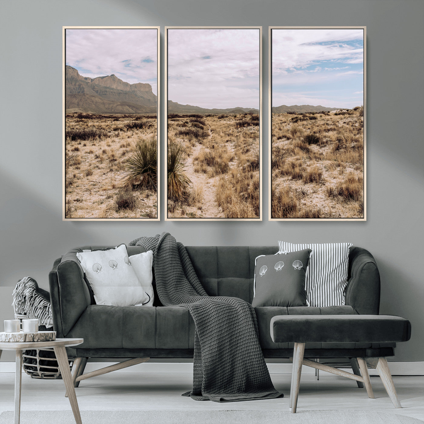 20681831-MGV-CV-36X24-Desert Landscape Wall Art – Southwestern Mountain Canvas Print, Rustic Western Nature Photography Decor for Living Room, Office,
