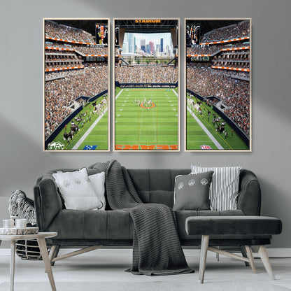 76935553-MGV-CV-36X24-Football Stadium Wall Art – Panoramic Game Day Canvas Print, Sports Decor for Man Cave, Office, Bar, or Living Room