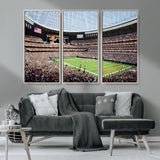 32530647-MGV-CV-36X24-Chicago Bears Stadium Wall Art – Futuristic Dome Arena Canvas Print, Modern Football Concept Design Decor for Man Cave, Bar, or