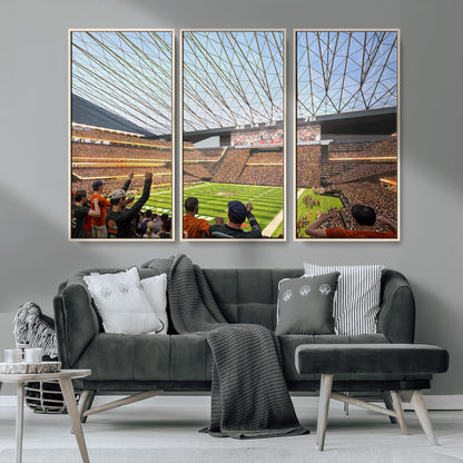 81960112-MGV-CV-36X24-Futuristic Football Stadium Wall Art – Modern Dome Arena Canvas Print, Chicago Bears Concept Design Sports Decor for Man Cave or
