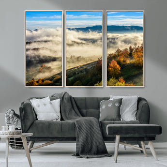 21551192-MGV-CV-36X24-Landscape Wall Art – Autumn Mountain View Canvas Print, Scenic Nature Photography Decor for Bedroom, Living Room, Office, Cabin or