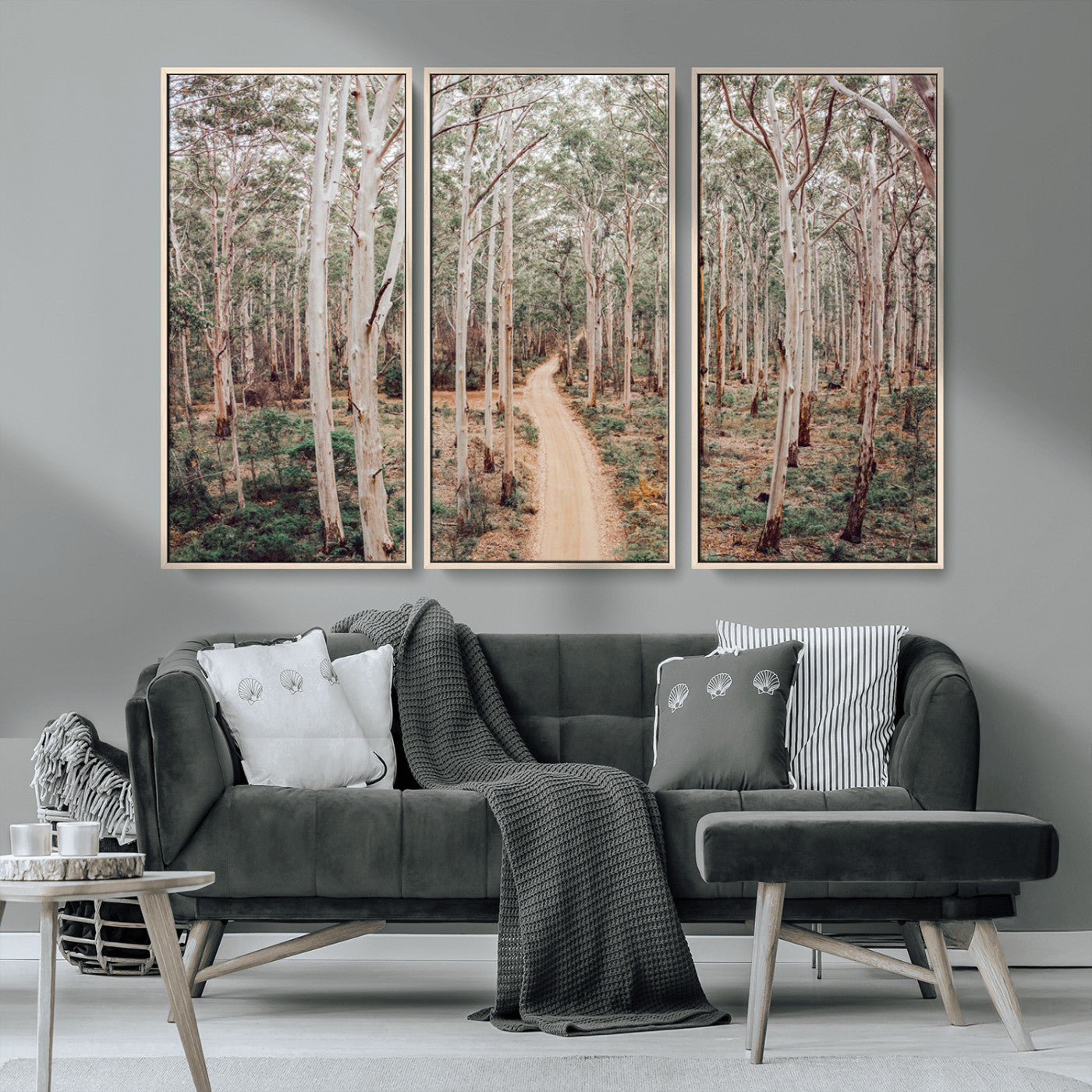 24760563-MGV-CV-36X24-Forest Wall Art – Tranquil Woodland Path Canvas Print, Scenic Nature Photography Decor for Bedroom, Living Room, Office, Cabin or