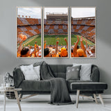 76011417-MGV-CV-36X24-Tennessee Volunteers Wall Art – Neyland Stadium Checkerboard Crowd Canvas Print, Vols Football Game Day Fan Perspective Sports