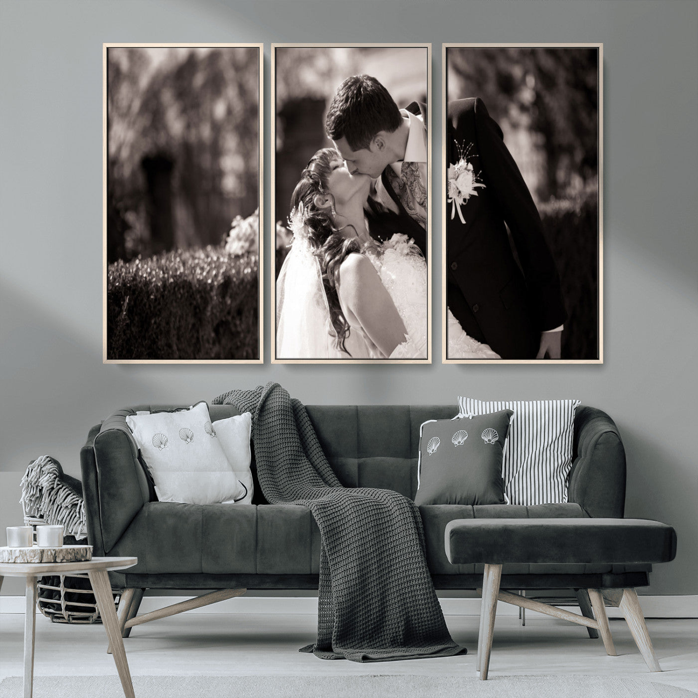CSTM6030-MGV-CV-36X24-Custom Wedding Photo Print - Custom Wall Art Picture Print, Create Your Own Photo Canvas Print