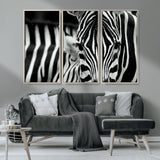 43631-MGV-CV-36X24-Black and White Zebra Wall Art – Modern Animal Print Canvas Artwork for Living Room, Bedroom, or Office Decor