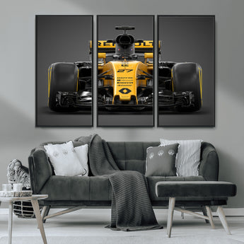 62882-MGV-CV-36X24-Renault F1 Racing Car Print - High-Performance Formula 1 Motorsport Wall Art, Perfect Gift for Racing Fans and Car Enthusiasts