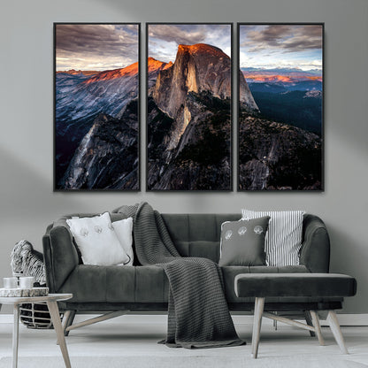 31332-MGV-CV-36X24-Mountain Landscape Wall Art – Majestic Sunset Rock Formation Canvas Print, Nature Scenic Decor for Living Room, Office, Cabin or