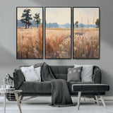 98822-MGV-CV-36X24-Autumn Meadow Wall Art – Tranquil Grassland Landscape Canvas Print, Rustic Country Decor for Living Room, Bedroom or Farmhouse