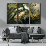 84047-MGV-CV-36X24-Tropical Birds Wall Art – Elegant Botanical Canvas Print, Exotic Nature Decor for Living Room, Bedroom or Office