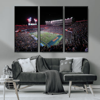 46899-MGV-CV-36X24-Ben Hill Griffin Stadium Wall Art Canvas Print, Framed Football Stadium Art Picture Print, Florida Football Stadium Perfect Sport