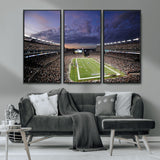 52712-MGV-CV-36X24-Gillette Stadium Field Wall Art Canvas Print, Framed Massachusetts Stadium Art Picture Print, Gillette Stadium Perfect Sport Room