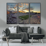 38807-MGV-CV-36X24-Beaver Stadium Wall Art Canvas Print, Framed Beaver Stadium Field Art Picture Print, Football Stadium Perfect Sport Room Decor