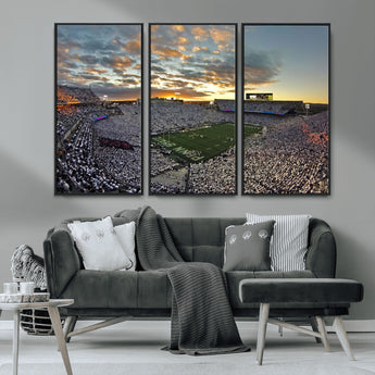 38807-MGV-CV-36X24-Beaver Stadium Wall Art Canvas Print, Framed Beaver Stadium Field Art Picture Print, Football Stadium Perfect Sport Room Decor