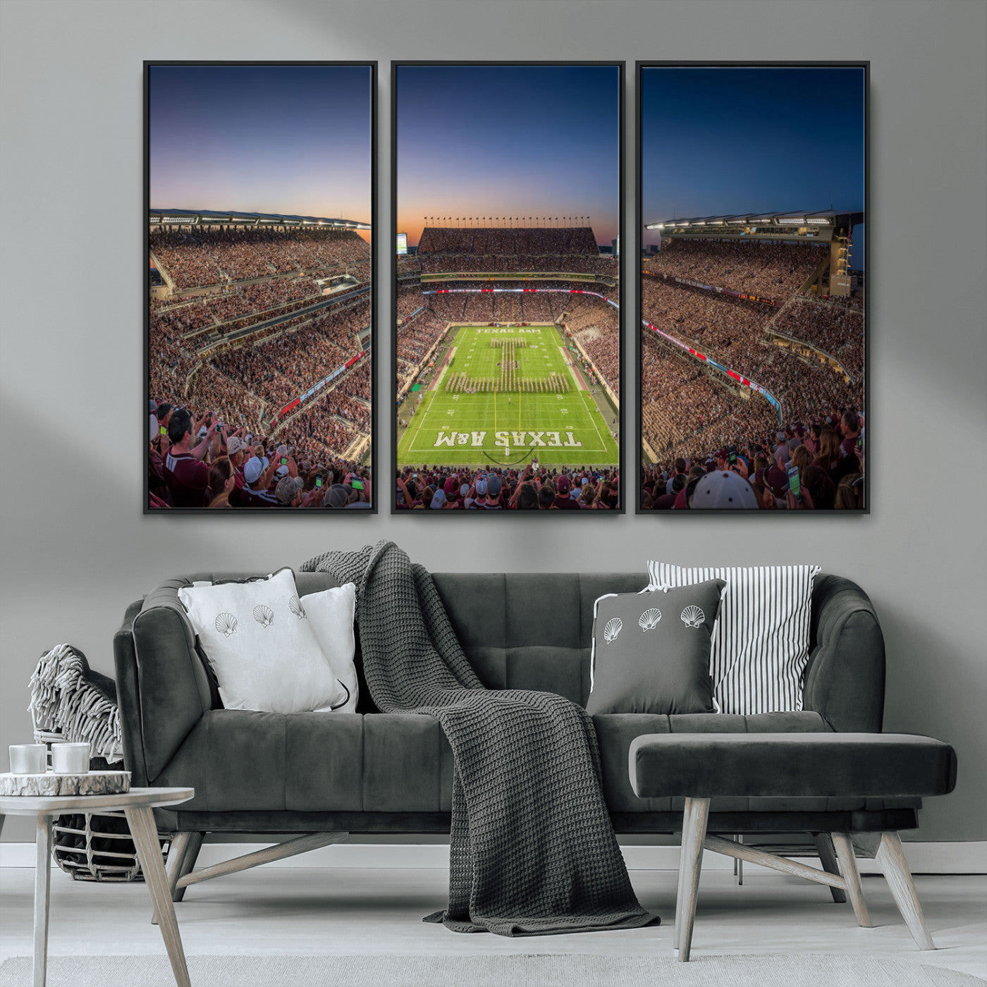 17421-MGV-CV-36X24-Kyle Field Wall Art Canvas Print, Framed Texas Stadium Art Picture Print, Kyle Field Stadium Perfect Sport Room Decor Artwork