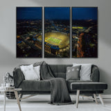 52519-MGV-FC-48X32-3P_Black-Michigan Football Stadium Wall Art Canvas Print, Framed Michigan Stadium Art Picture Print, Michigan Wolverines Field Perfect