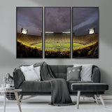 72404-MGV-CV-36X24-Michigan Wolverine Stadium Wall Art Canvas Print, Framed Michigan Stadium Art Picture Print, Football Stadium Perfect Sport Room