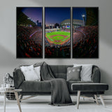 44322-MGV-CV-36X24-Minute Maid Park Wall Art Canvas Print, Framed Houston Astros Stadium Art Picture Print, Houston Astros Field Perfect Sports Room