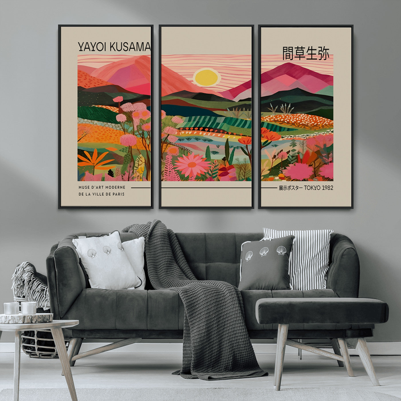 18304-MGV-CV-36X24-Sunset Mountain Landscape Wall Art – Panoramic Abstract Nature Canvas Print, Vibrant Wall Decor for Living Room, Bedroom, Office,