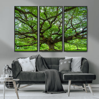 49375306-MGV-CV-36X24-Ancient Tree Wall Art Canvas Print, Framed Sprawling Branches Art Picture Print, Gnarling Tree Perfect Earthy Natural Decor