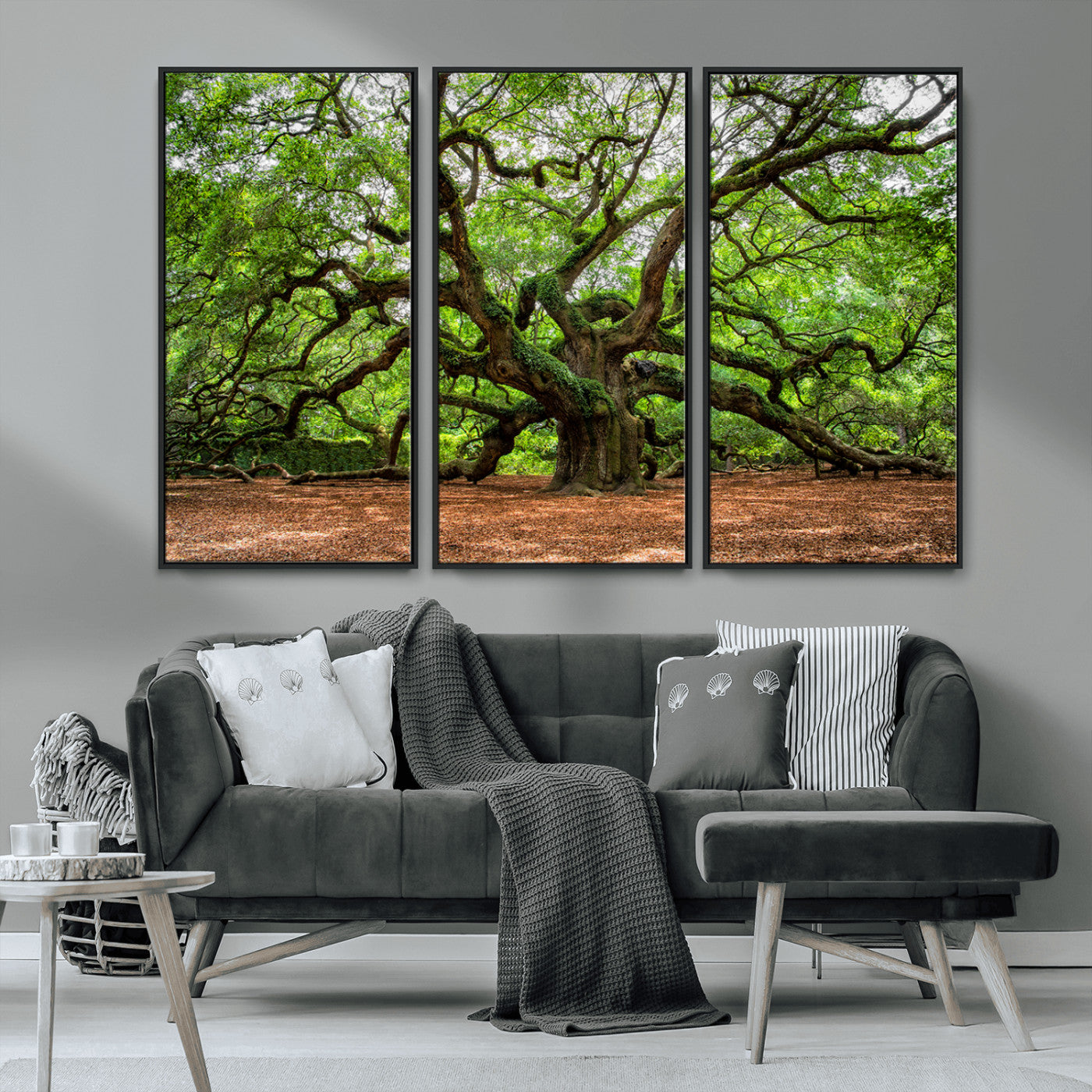 51255351-MGV-CV-36X24-Ancient Tree Wall Art – Majestic Oak Canvas Print, Large Nature Photography, Sacred Forest Landscape Wall Décor, Wisdom Tree