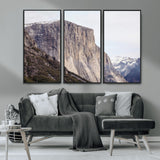 74506434-MGV-CV-36X24-El Capitan Wall Art Canvas Print, Framed Yosemite Cliff Art Picture Print, Sierra Nevada Perfect Sierra Minimalism Decor Artwork