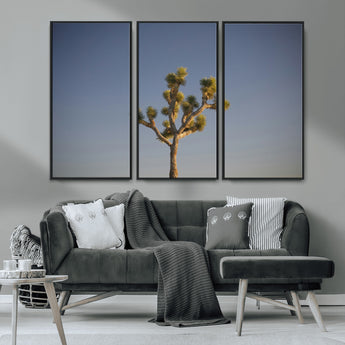 54552043-MGV-CV-36X24-Joshua Tree Art Wall Art Canvas Print, Framed Desert Landscape Art Picture Print, Southwestern Nature Perfect Southwestern Boho