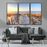 73351887-MGV-CV-36X24-Ocean Sunset Wall Art Wall Art Canvas Print, Framed Nautical Photography Art Picture Print, Summer Beach House Decor Perfect