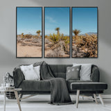 35156165-MGV-CV-36X24-Joshua Tree Wall Art Canvas Print, Framed Desert Landscape Art Picture Print, Warm Earth Tones Perfect Southwestern Minimalist