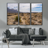 21606563-MGV-FC-48X32-3P_Black-Desert Mountain Wall Art – Southwest Landscape Photography Canvas Print, Rustic Nature Artwork Scenic Western Decor for Living