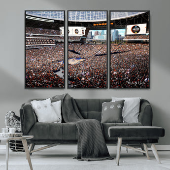 38616413-MGV-FC-48X32-3P_Black-Chicago Dome Stadium Wall Art – Futuristic Basketball Final Four Arena Canvas Print, Modern Sports Fan Decor for Man Cave or