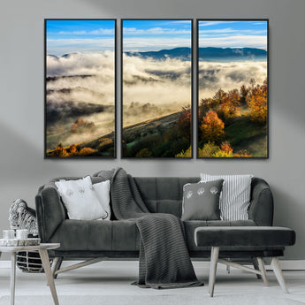 21551192-MGV-CV-36X24-Landscape Wall Art – Autumn Mountain View Canvas Print, Scenic Nature Photography Decor for Bedroom, Living Room, Office, Cabin or