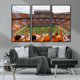 76011417-MGV-CV-36X24-Tennessee Volunteers Wall Art – Neyland Stadium Checkerboard Crowd Canvas Print, Vols Football Game Day Fan Perspective Sports