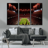 73358115-MGV-CV-36X24-Tennessee Volunteers Wall Art – Neyland Stadium Fireworks Night Game Canvas Print, Vols Football Checkerboard Endzone Sports Decor