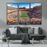 77097951-MGV-CV-36X24-Neyland Stadium Wall Art – Panoramic Tennessee Volunteers Checkerboard Crowd Canvas Print, Football Game Day Decor for Office, Man