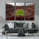 37160229-MGV-CV-36X24-Neyland Stadium Wall Art – Panoramic Tennessee Volunteers Sunset Canvas Print, Checkerboard Crowd Football Game Day Decor for