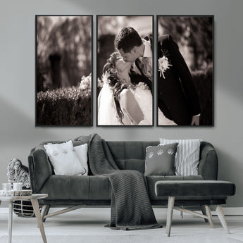 CSTM6030-MGV-CV-36X24-Custom Wedding Photo Print - Custom Wall Art Picture Print, Create Your Own Photo Canvas Print