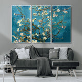 91714-MGV-CV-36X24-Almond Blossoms Wall Art – Handcrafted Van Gogh Inspired Floral Canvas Print, Beautiful Nature Decor for Living Room, Bedroom, or