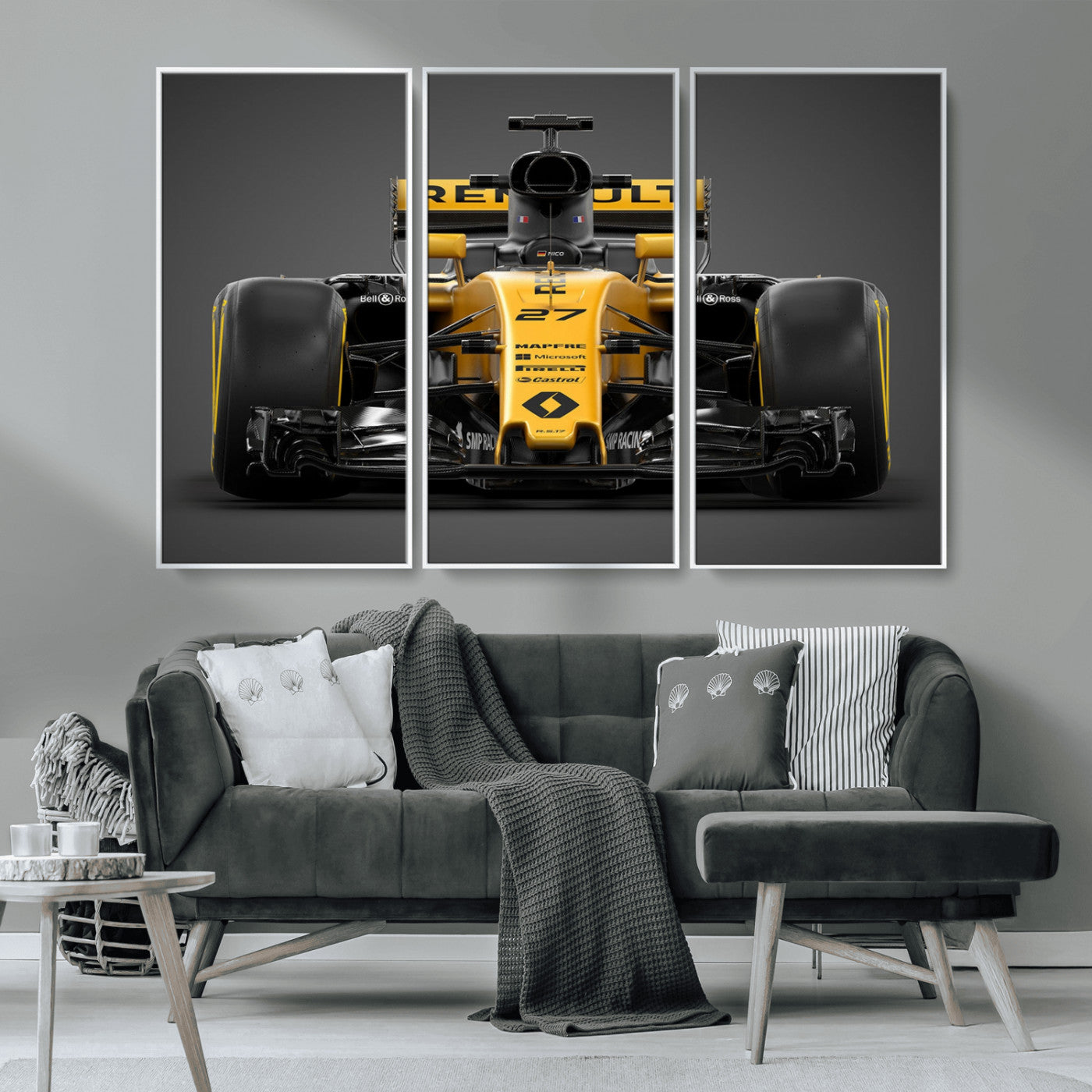 62882-MGV-CV-36X24-Renault F1 Racing Car Print - High-Performance Formula 1 Motorsport Wall Art, Perfect Gift for Racing Fans and Car Enthusiasts