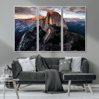 31332-MGV-CV-36X24-Mountain Landscape Wall Art – Majestic Sunset Rock Formation Canvas Print, Nature Scenic Decor for Living Room, Office, Cabin or