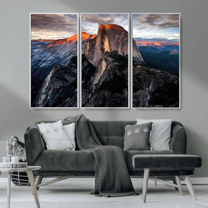 31332-MGV-CV-36X24-Mountain Landscape Wall Art – Majestic Sunset Rock Formation Canvas Print, Nature Scenic Decor for Living Room, Office, Cabin or