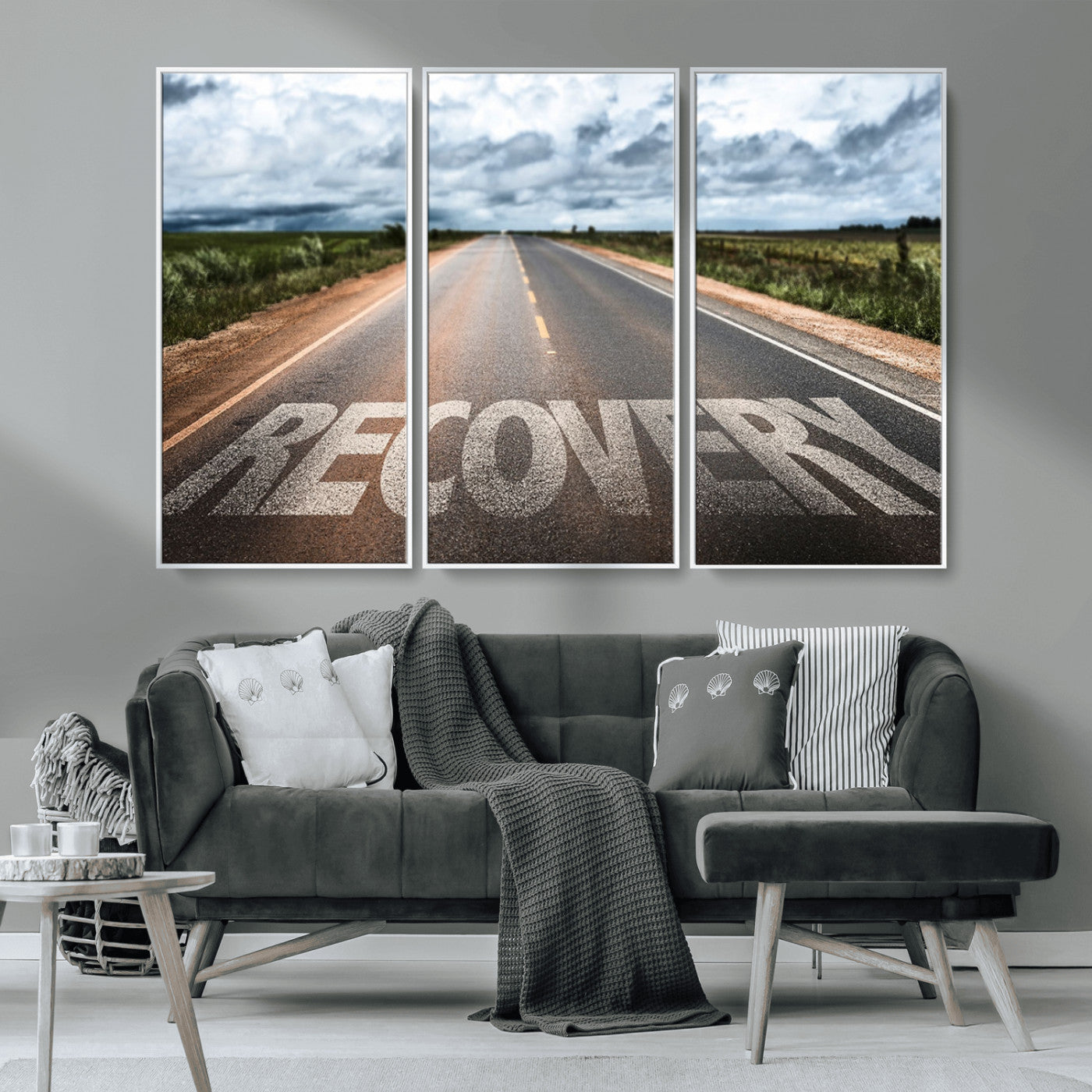 50743-MGV-CV-36X24-Healing Road Wall Art – Motivational Highway Canvas Print, Inspirational Journey Decor for Office, Gym or Living Room