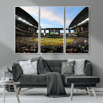 92672-MGV-CV-36X24-Chase Field Stadium Wall Art Canvas Print, Framed Arizona Stadium Art Picture Print, Chase Stadium Perfect Sports Room Decor