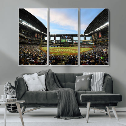 92672-MGV-CV-36X24-Chase Field Stadium Wall Art Canvas Print, Framed Arizona Stadium Art Picture Print, Chase Stadium Perfect Sports Room Decor