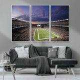52712-MGV-CV-36X24-Gillette Stadium Field Wall Art Canvas Print, Framed Massachusetts Stadium Art Picture Print, Gillette Stadium Perfect Sport Room