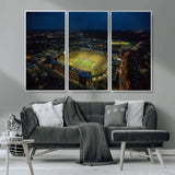 52519-MGV-CV-36X24-Michigan Football Stadium Wall Art Canvas Print, Framed Michigan Stadium Art Picture Print, Michigan Wolverines Field Perfect